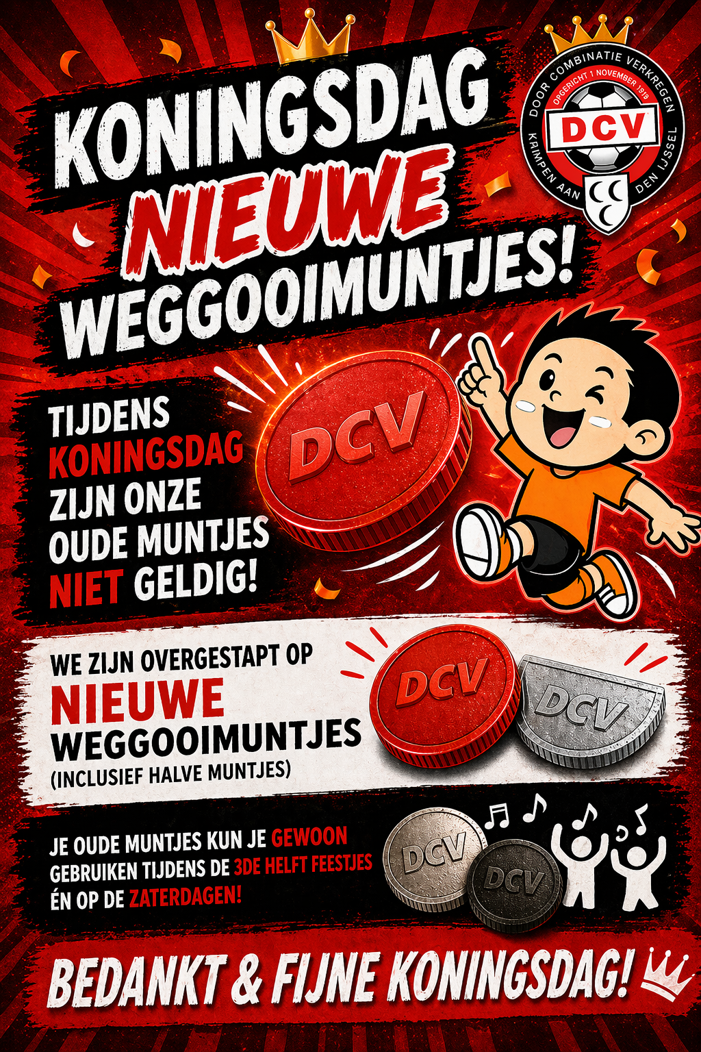 Even opletten: Weggooimunten Koningsdag!