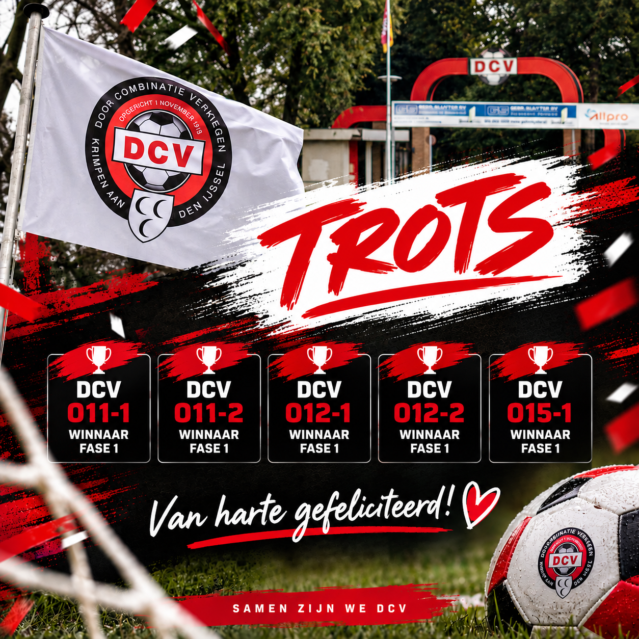 Trots op onze jeugdteams! 🏆⚽