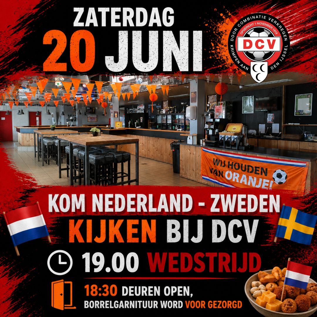 Zaterdag kleuren we DCV oranje!