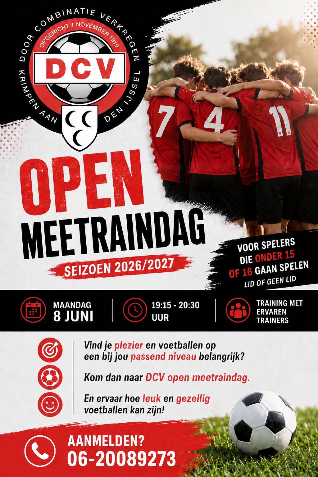 Open Meetraindag DCV – O15/O16 (Seizoen 2026/2027)