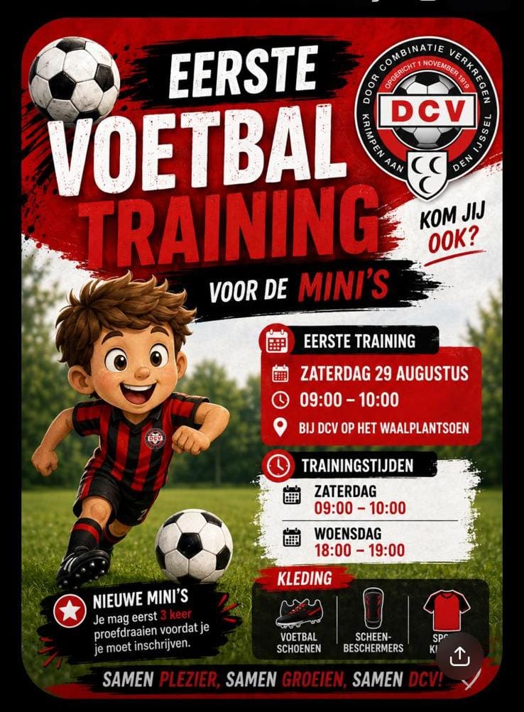 De DCV Mini's gaan weer van start!