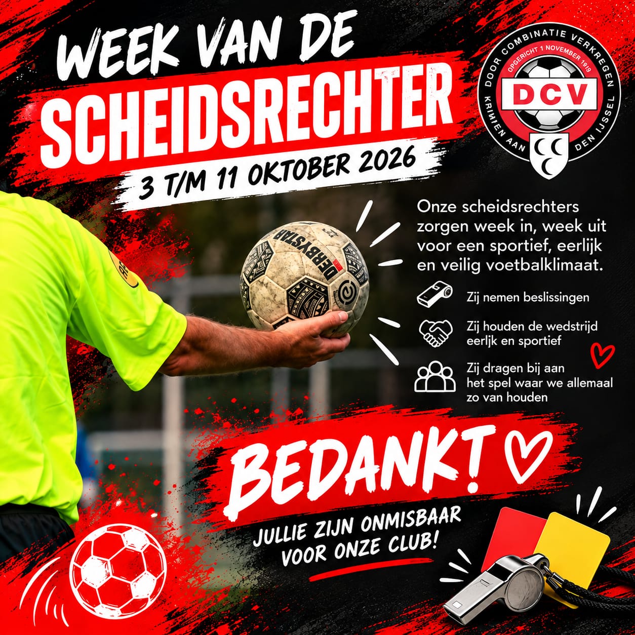 #Scheidsbedankt. Week van de scheidsrechter