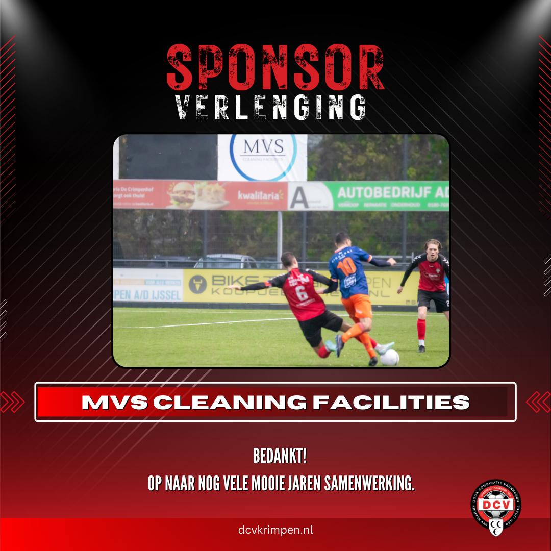 MVS Cleaning Facilities breidt sponsoring DCV uit!